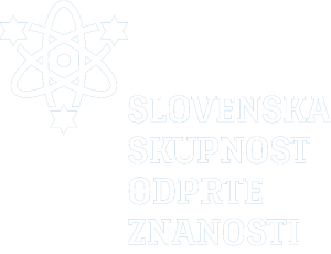 Bel logotip Slovenske skupnosti odprte znanosti